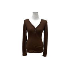 ボタンリブグラム長袖Tシャツ(5color)