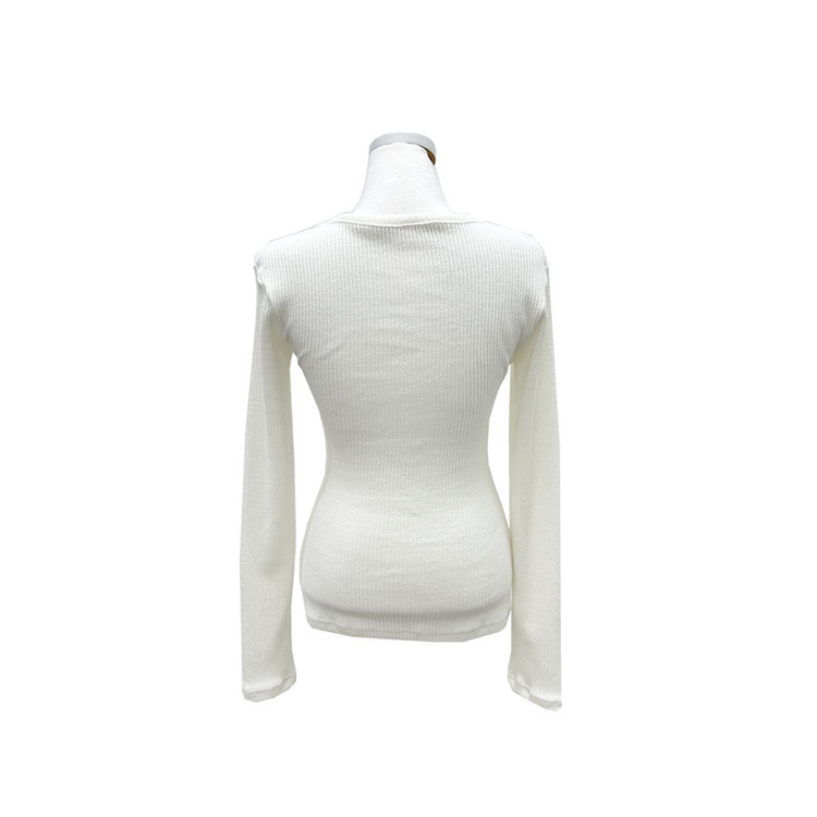 ボタンリブグラム長袖Tシャツ(5color)