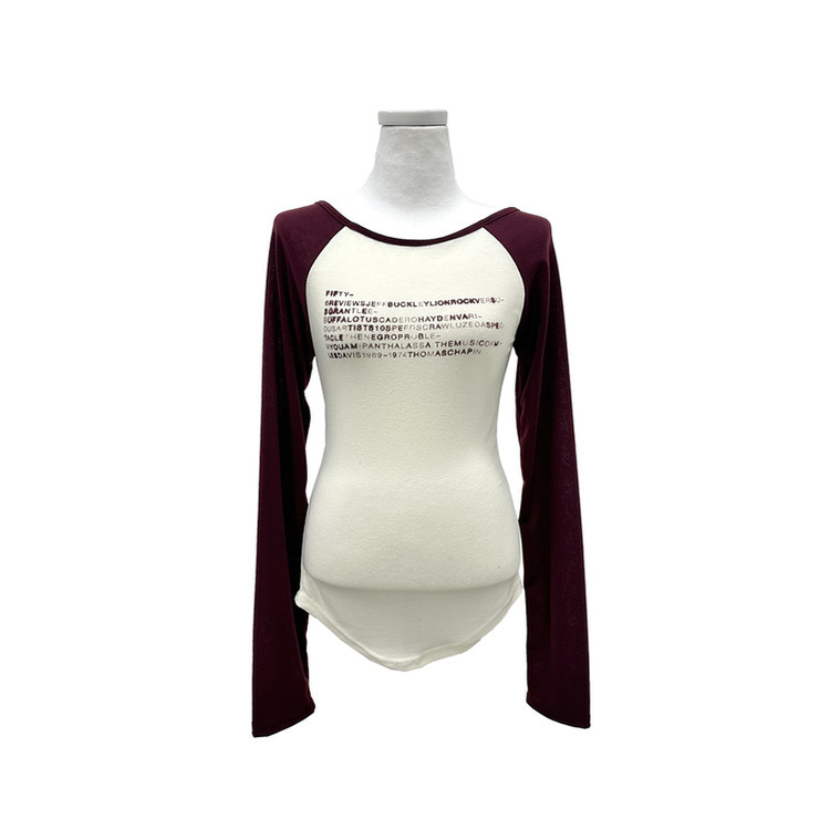 ラグランレタリングシースルーTシャツ