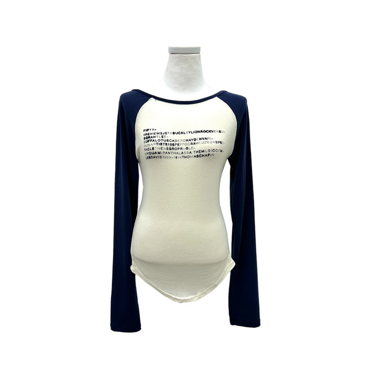 ラグランレタリングシースルーTシャツ