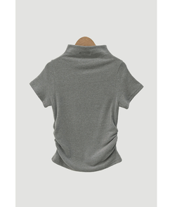 シャーリングハーフタートルネックTシャツ