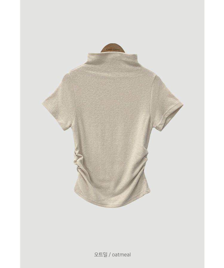 シャーリングハーフタートルネックTシャツ