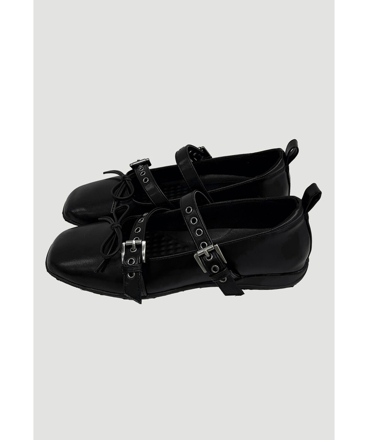 ストラップフラットシューズ