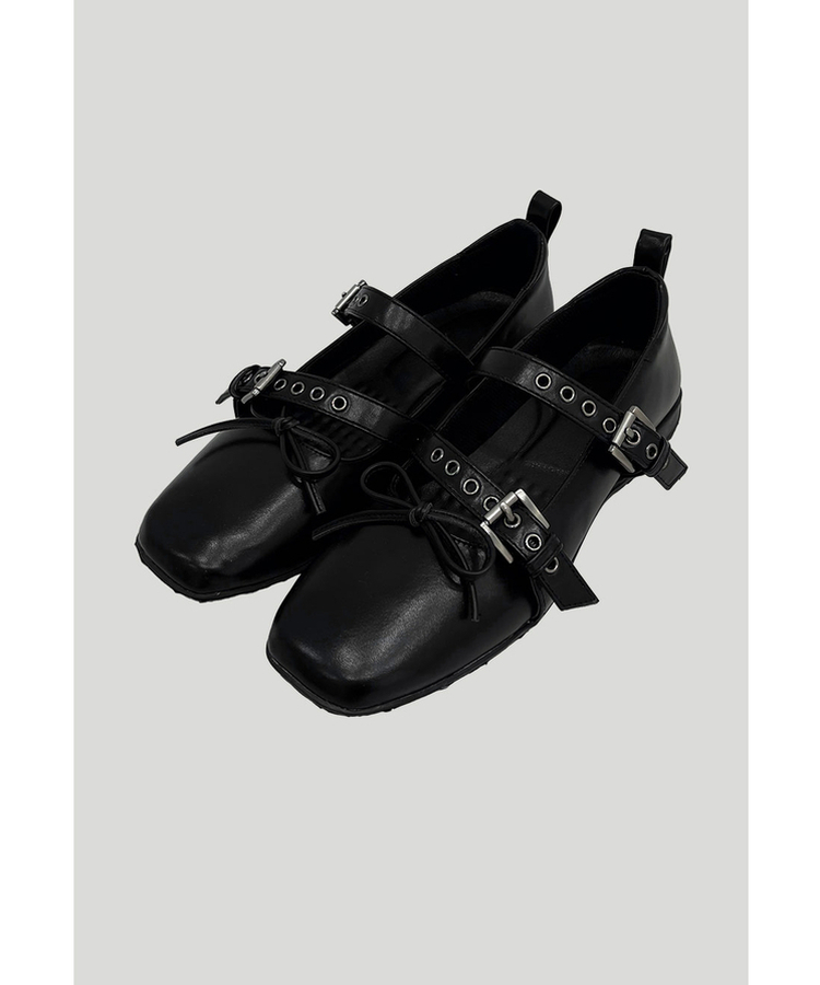 ストラップフラットシューズ