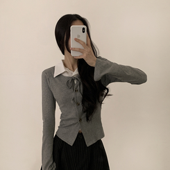 シャツカーディガンTシャツ GREY