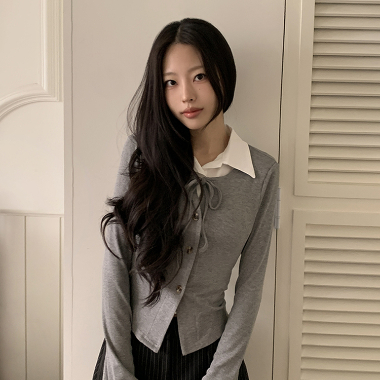 シャツカーディガンTシャツ GREY