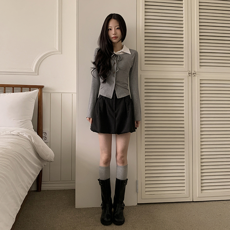 シャツカーディガンTシャツ GREY