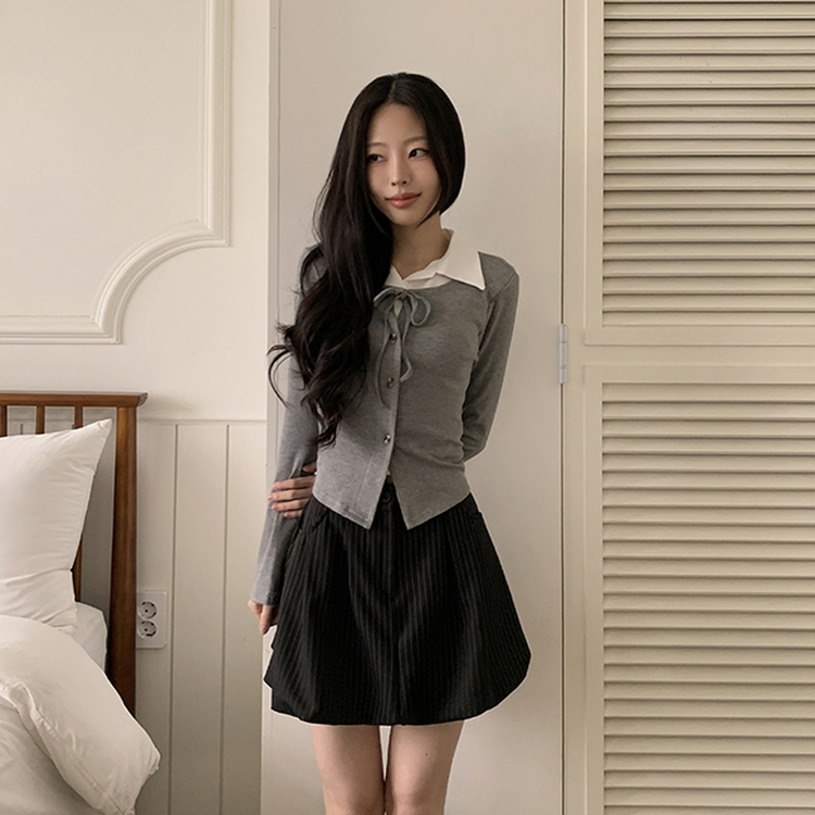 シャツカーディガンTシャツ GREY