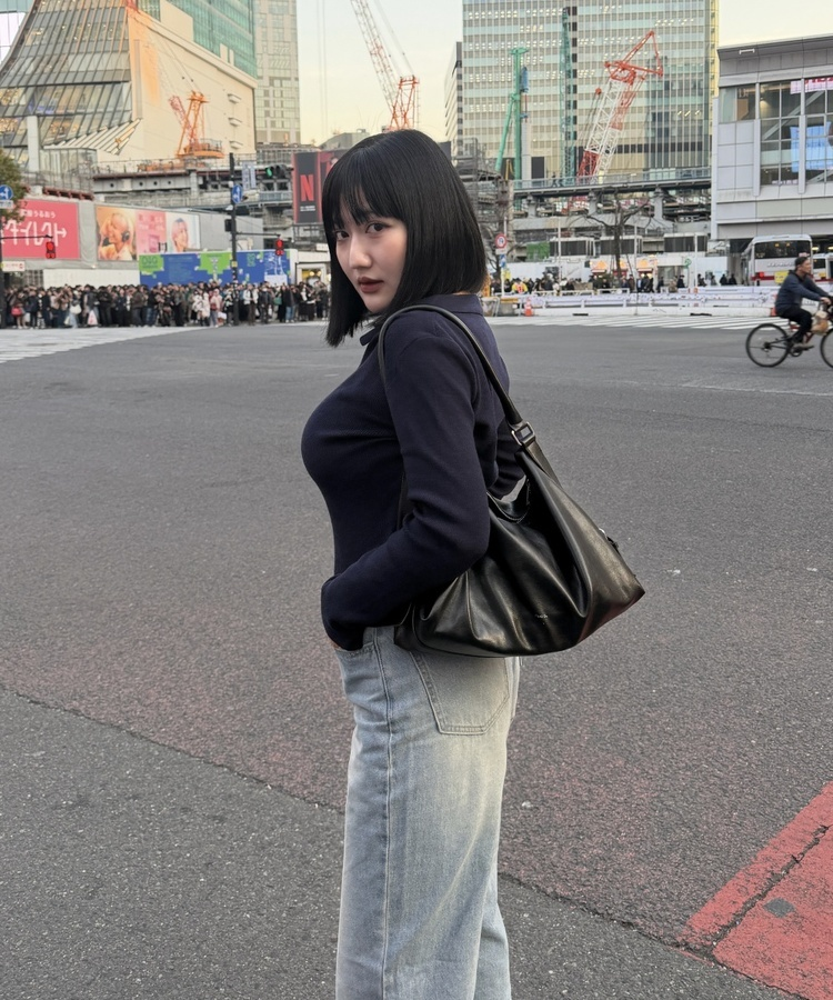 레트로 연청 와이드 일자 데님 팬츠 중청