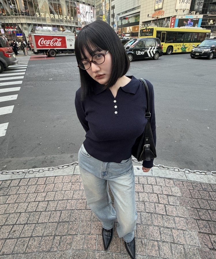 레트로 연청 와이드 일자 데님 팬츠 중청