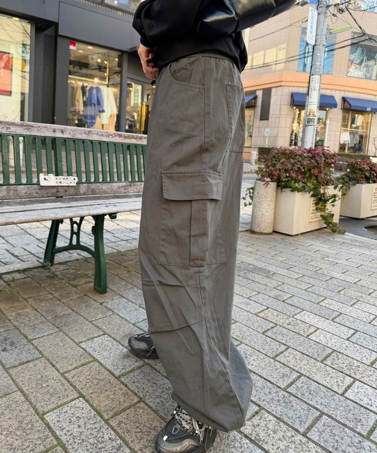 에딘 카고 밴딩팬츠 그레이