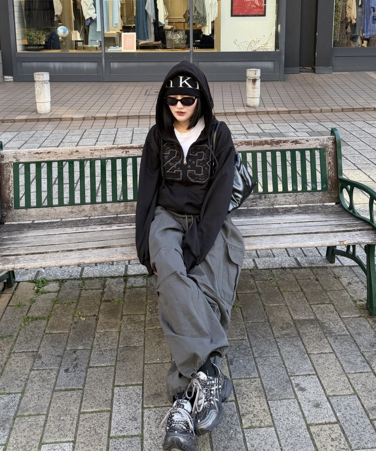 에딘 카고 밴딩팬츠 그레이