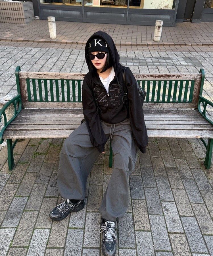 에딘 카고 밴딩팬츠 그레이