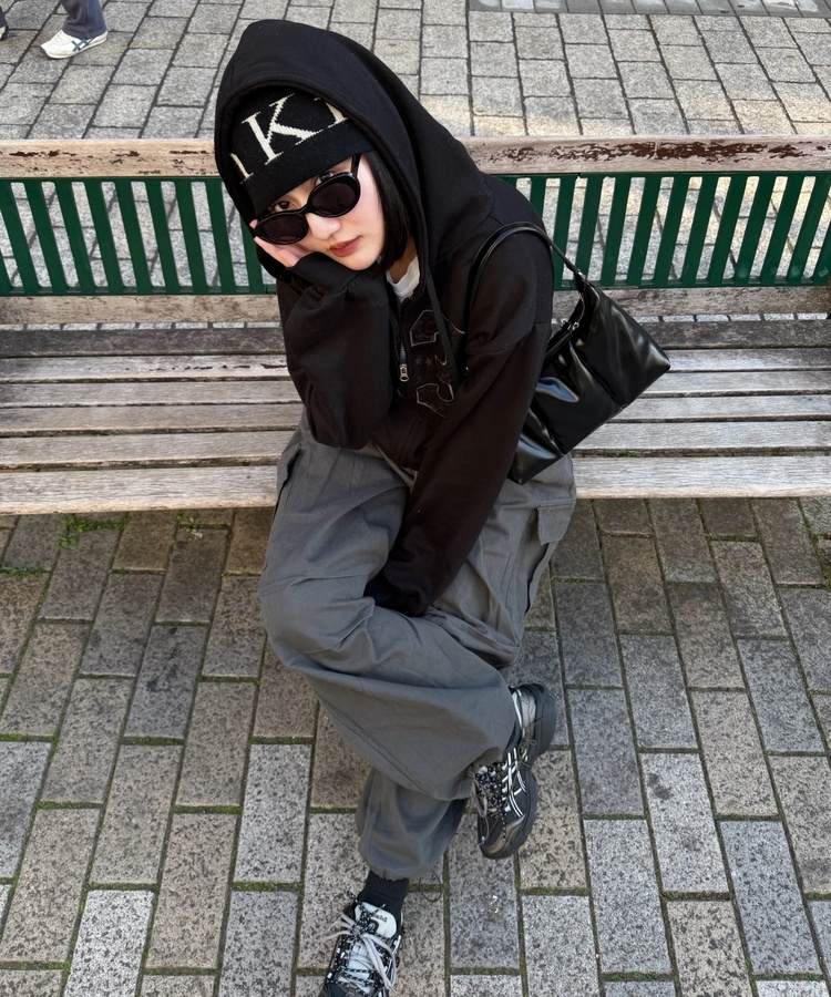 에딘 카고 밴딩팬츠 그레이