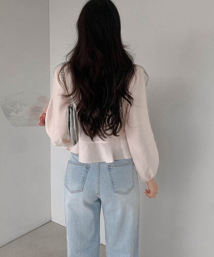 イトブルーストレートパンツ LIGHT BLUE