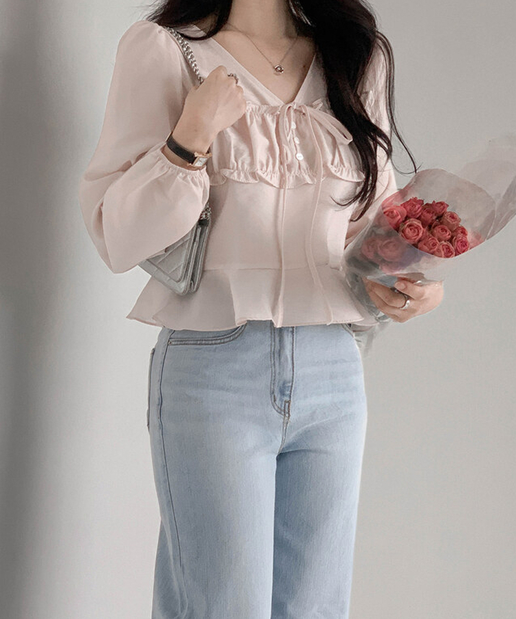 イトブルーストレートパンツ LIGHT BLUE