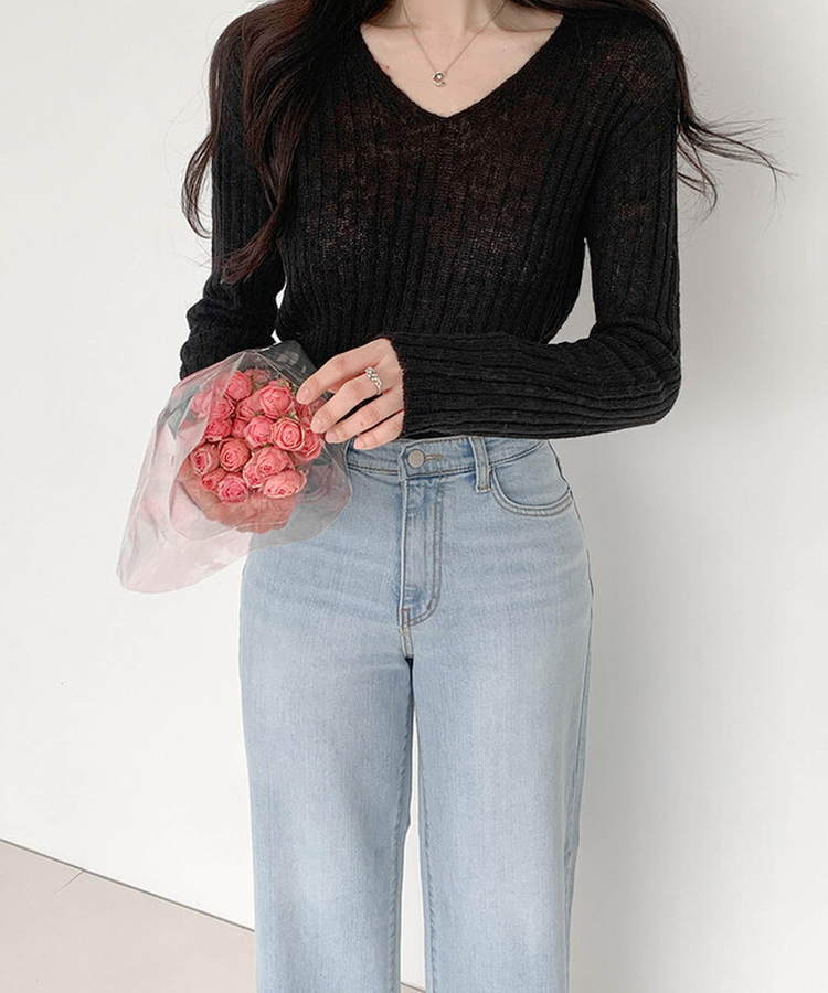 イトブルーストレートパンツ LIGHT BLUE