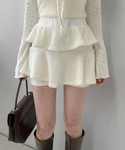 バンディングティアードスカートパンツ IVORY