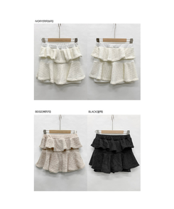 バンディングティアードスカートパンツ