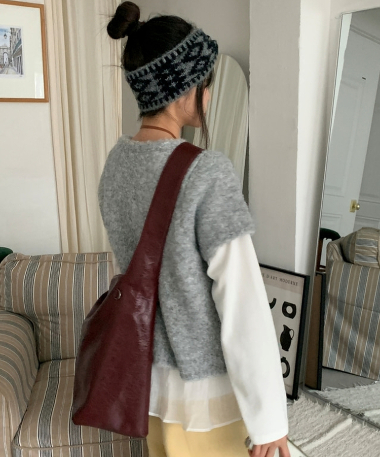 ビンテージニットヘアバンド GREY