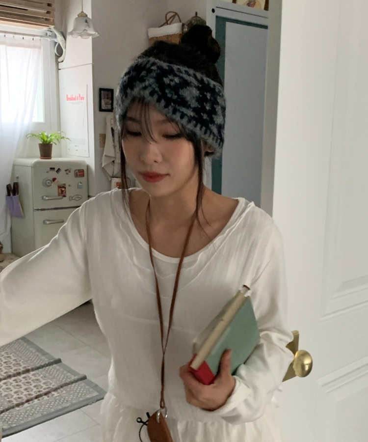 ビンテージニットヘアバンド GREY