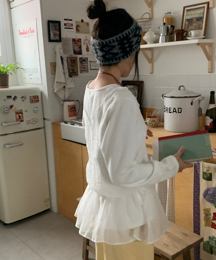 ビンテージニットヘアバンド GREY