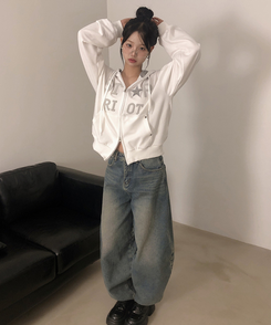 スターフードドパーカージップアップ IVORY