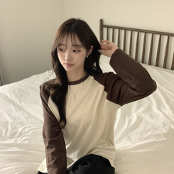 레인보우 오버핏 배색 나그랑 긴팔 티셔츠 루즈핏 래글런 긴팔티 겨울 데일리 박시핏 레이어드 상의 남여공용 커플티 크림