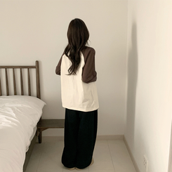 레인보우 오버핏 배색 나그랑 긴팔 티셔츠 루즈핏 래글런 긴팔티 겨울 데일리 박시핏 레이어드 상의 남여공용 커플티 크림