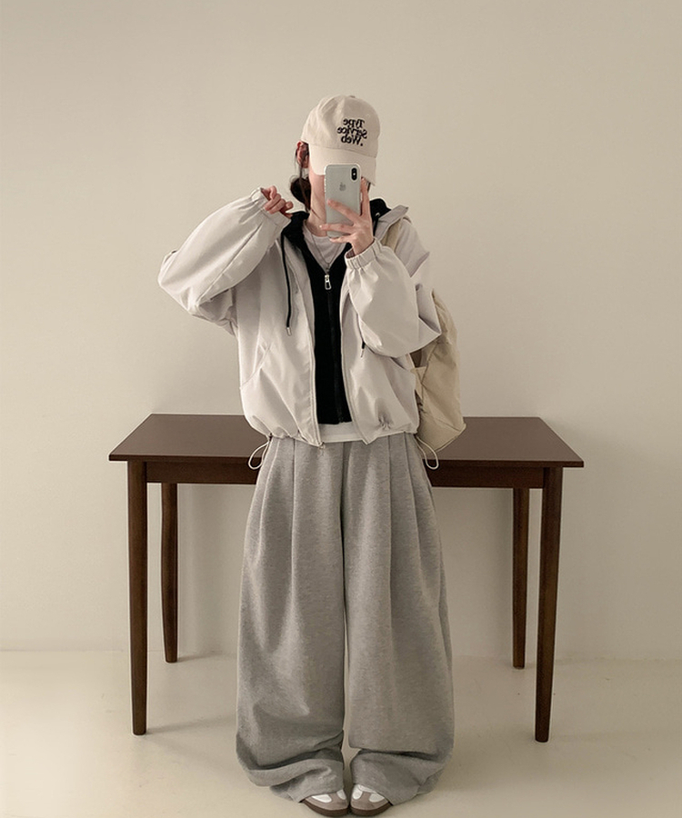 レイヤードオーバーフードウィンドブレーカー IVORY