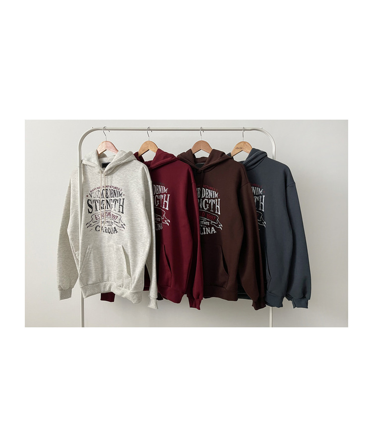 【起毛】ヘリテージレタリングフード