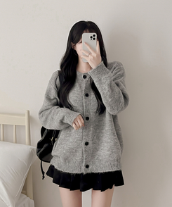 ルーズフィットニットカーディガン GRAY