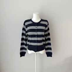 イカラーストライプカーディガン