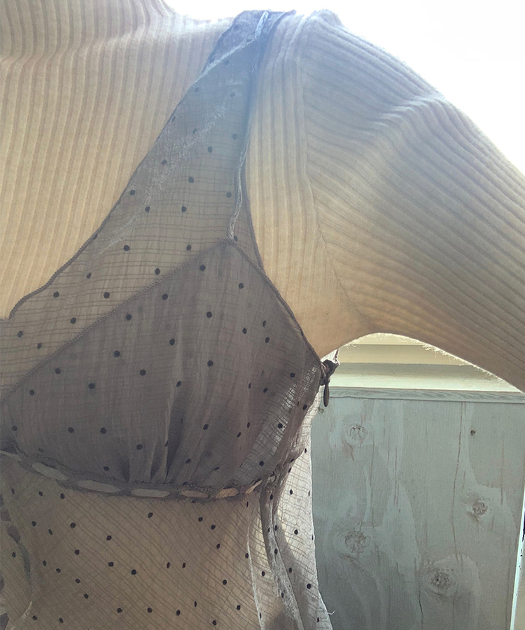 シースルードットキャミソール GRAY