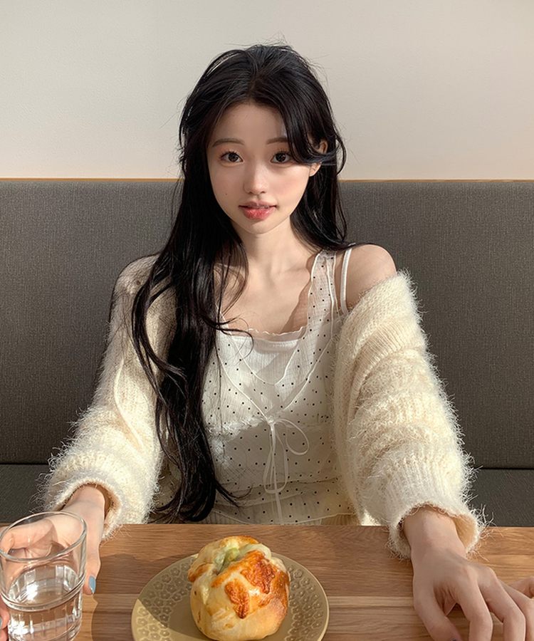 シースルードットキャミソール IVORY