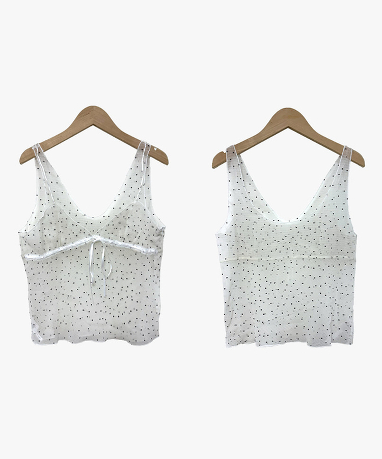 シースルードットキャミソール