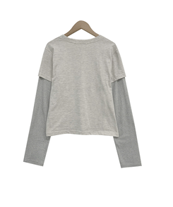 レイヤードスター刺繍長袖Tシャツ