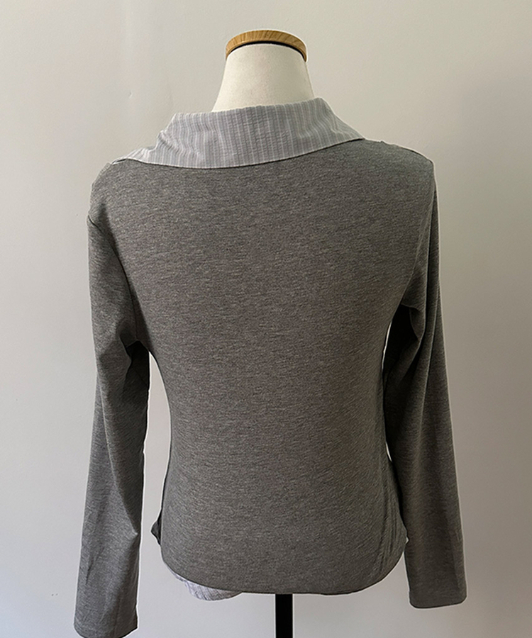 사라 셔츠 드레이프 레이어드 티셔츠