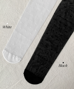 ドットシースルースリムストッキング