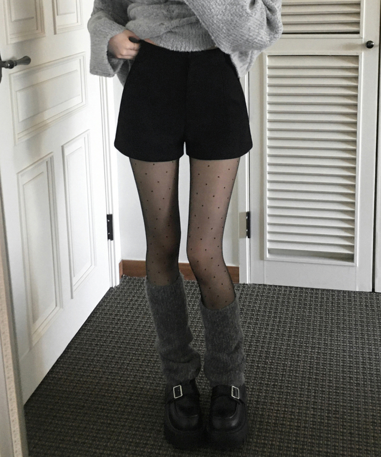 ドットシースルースリムストッキング BLACK