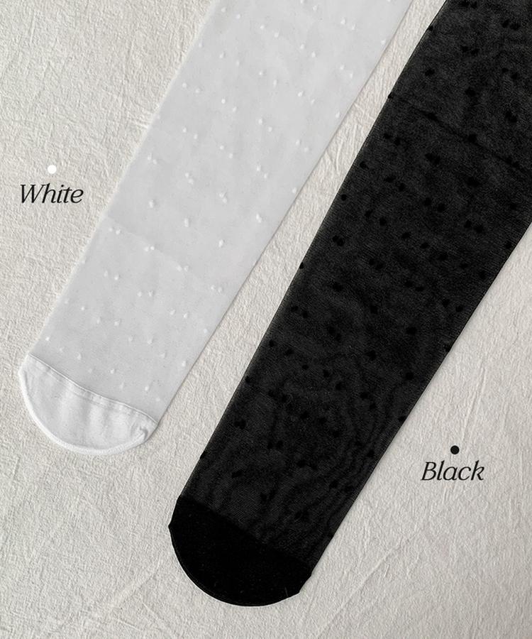 ドットシースルースリムストッキング