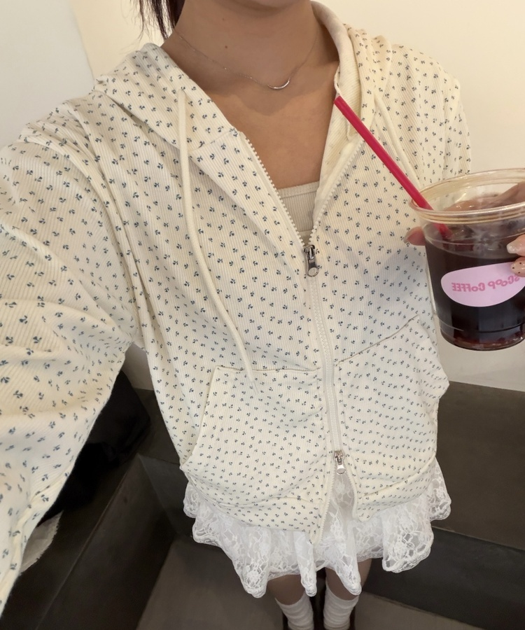 フラワーフードジップアップ IVORY