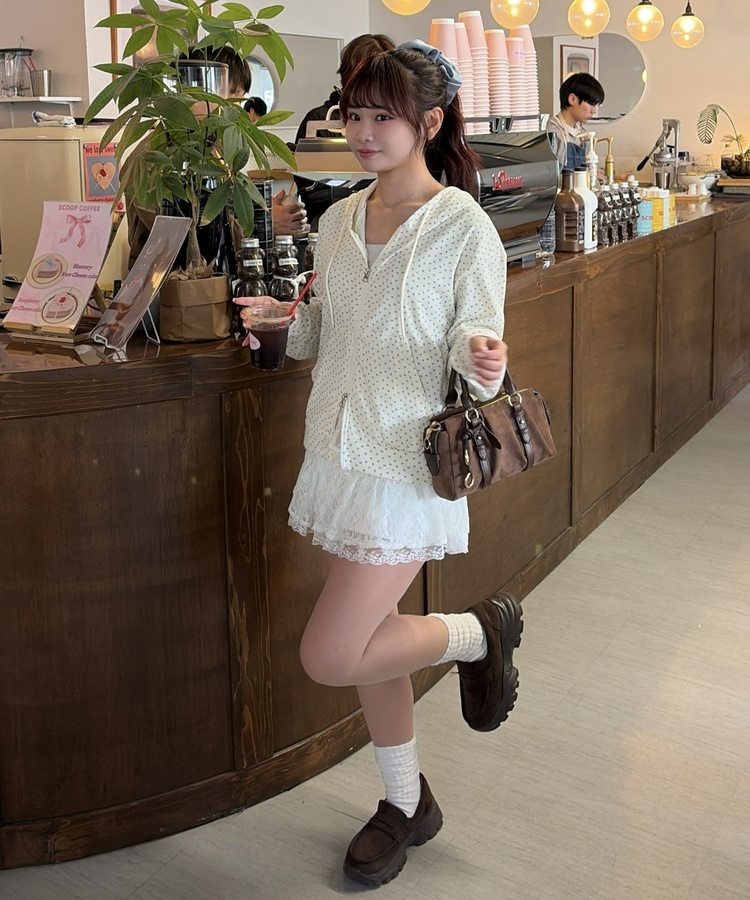 フラワーフードジップアップ IVORY