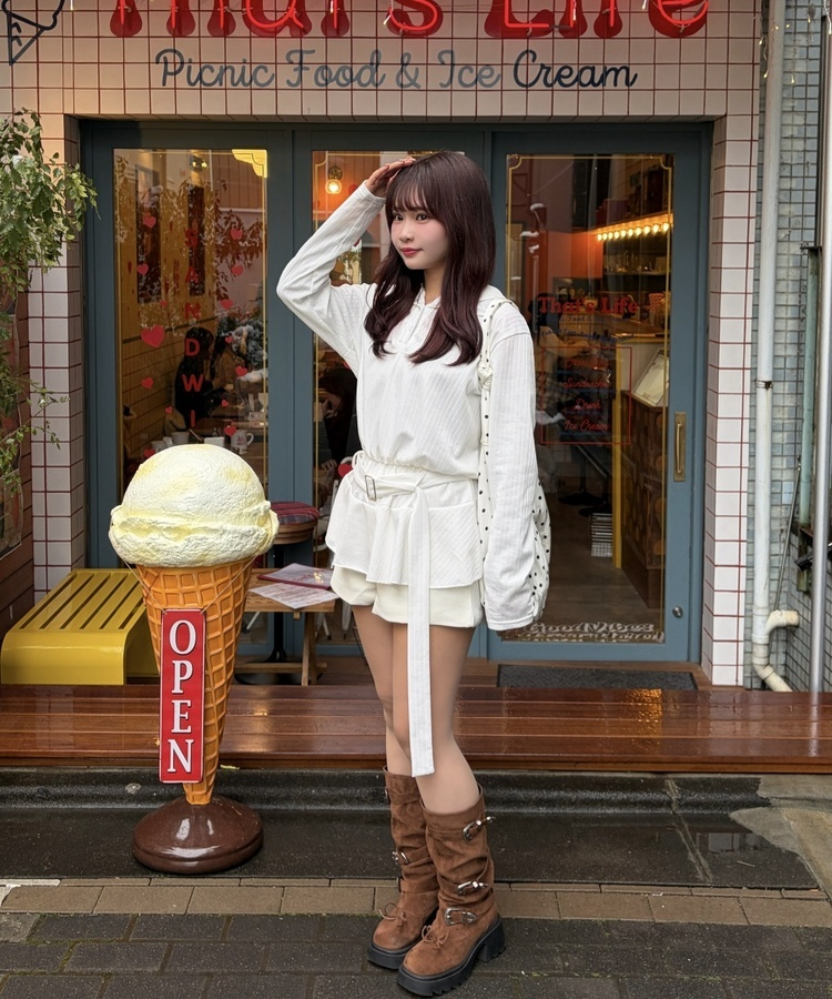 フリルミニワンピース IVORY