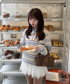 ボーダーポロニット SKY BLUE