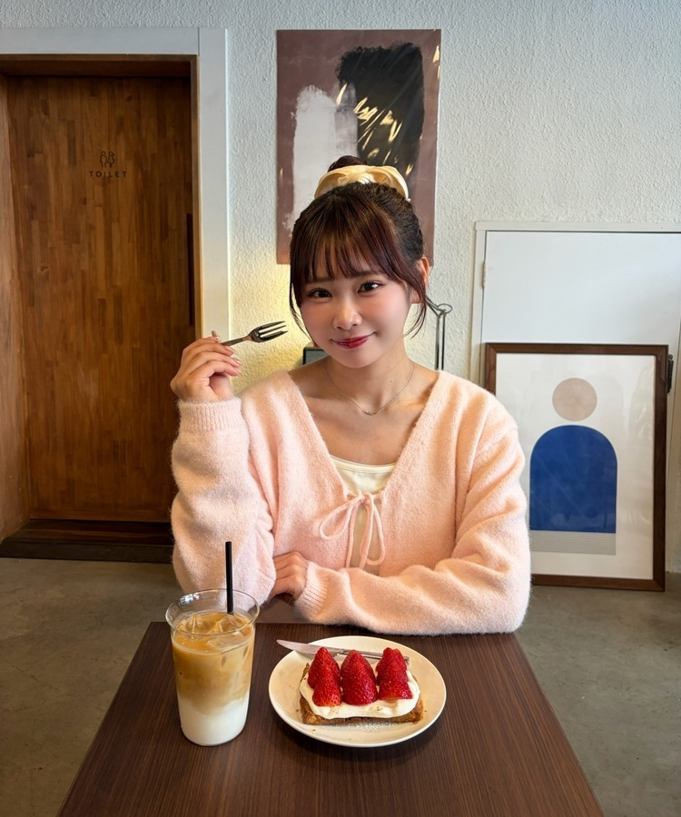 니트 리본 가디건 핑크