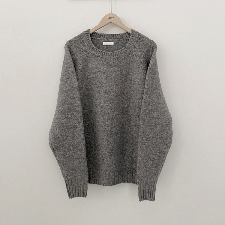 시보리 짱짱한 왕도톰 오버핏 무지 울 아방핏 라운드니트