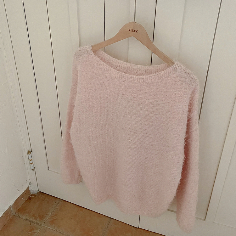 パステルアンゴラボートニット