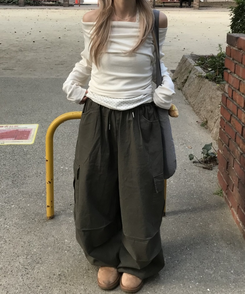 カーゴワイドパンツ KHAKI