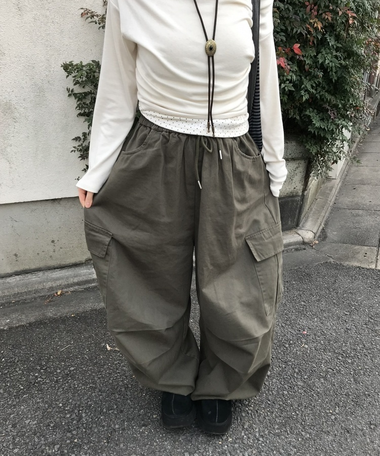 カーゴワイドパンツ KHAKI